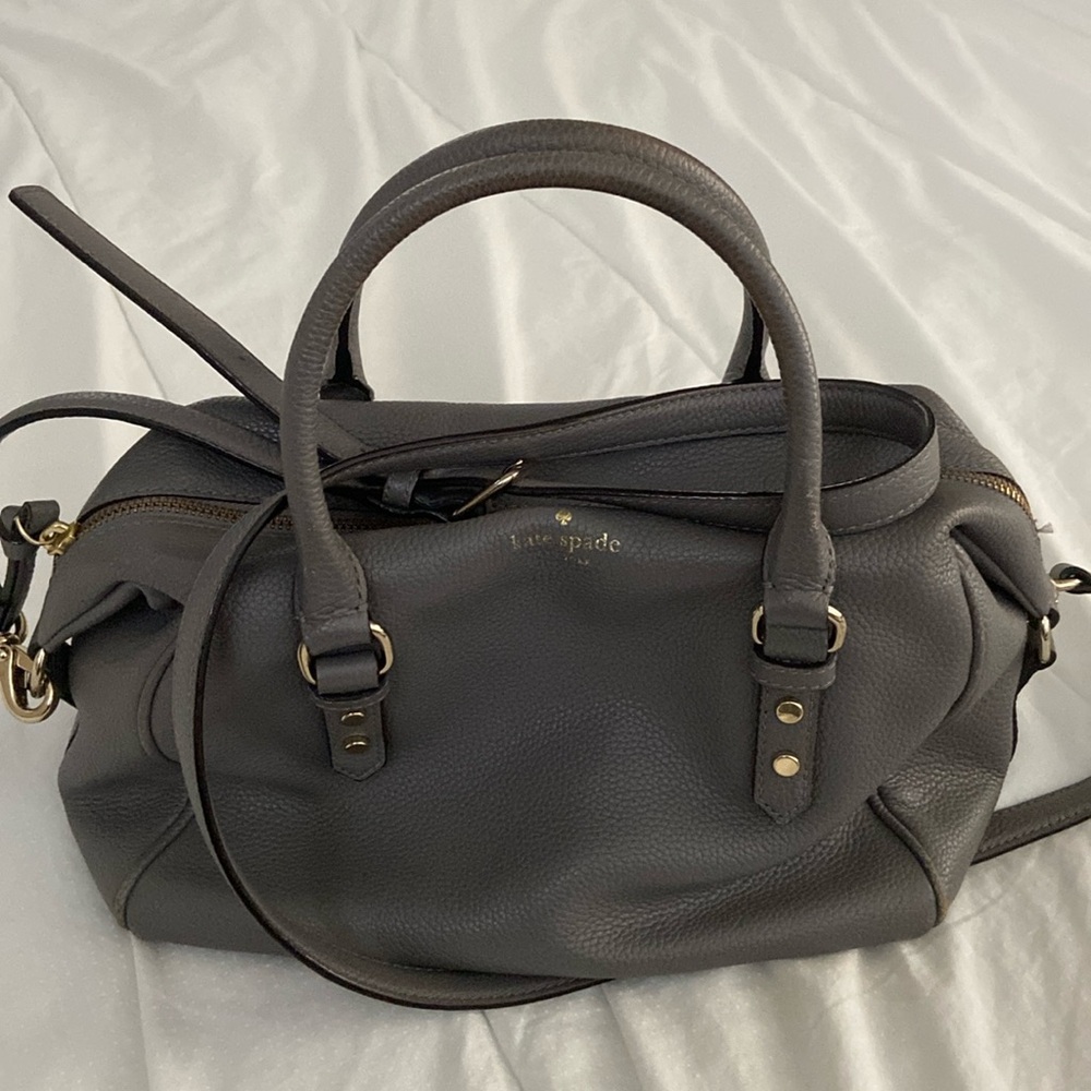 Gray Kate Spade purse